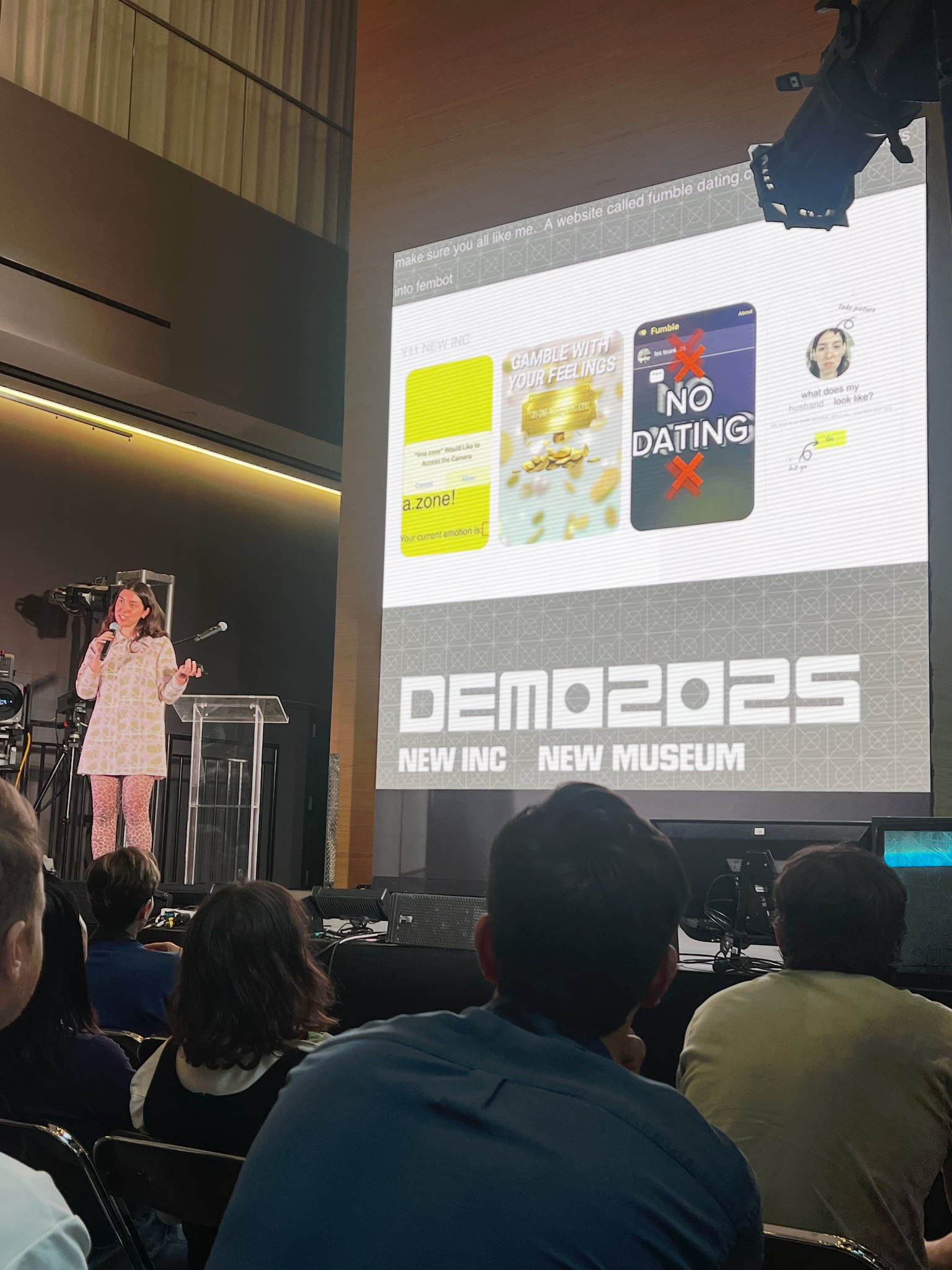 Tina Tarighian presenting at NEW INC DEMO DAY 2025